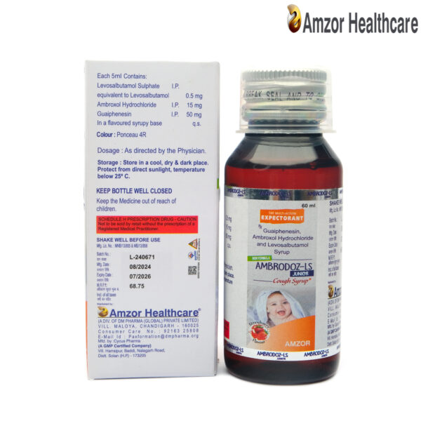 AMBRODOZ-LS JUNIOR COUGH SYRUP - Amzor Healthcare