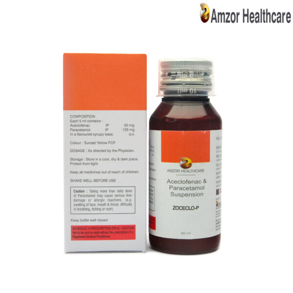 ZOCECLO-P (Aceclofenac & Paracetamol Suspension) | Amzor Healthcare