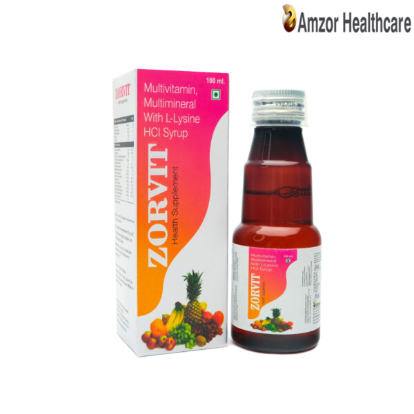 ZORVIT (Multivitamin, Multimineral With L-Lysine HCI Syrup) | Amzor Healthcare